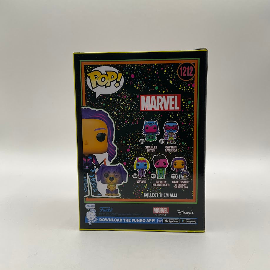 Kate Bishop with Lucky the Pizza Dog (Blacklight) Funko Pop! Marvel #1212 Target