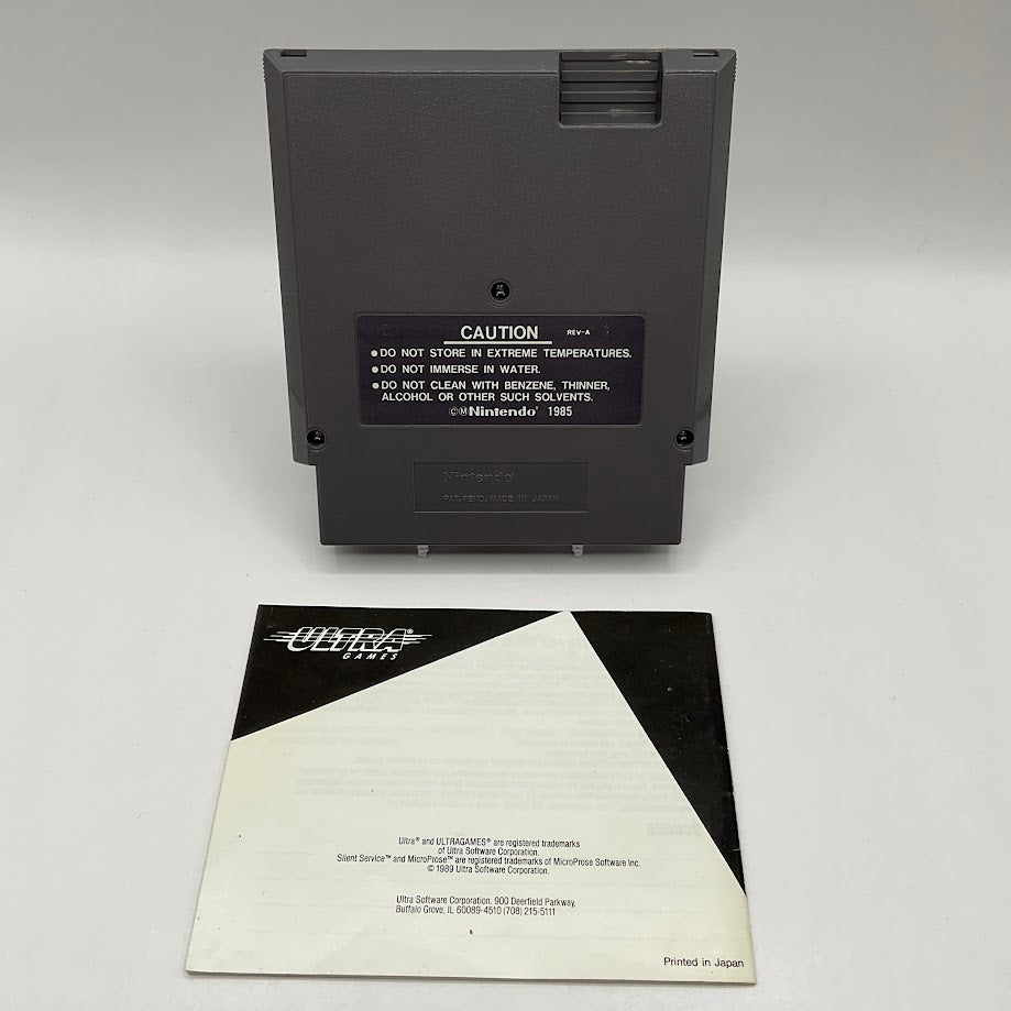 Silent Service NES Used with Game Manual