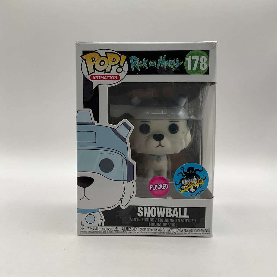 Snowball Funko Pop! Rick & Morty #178 Flocked LA Comic Con