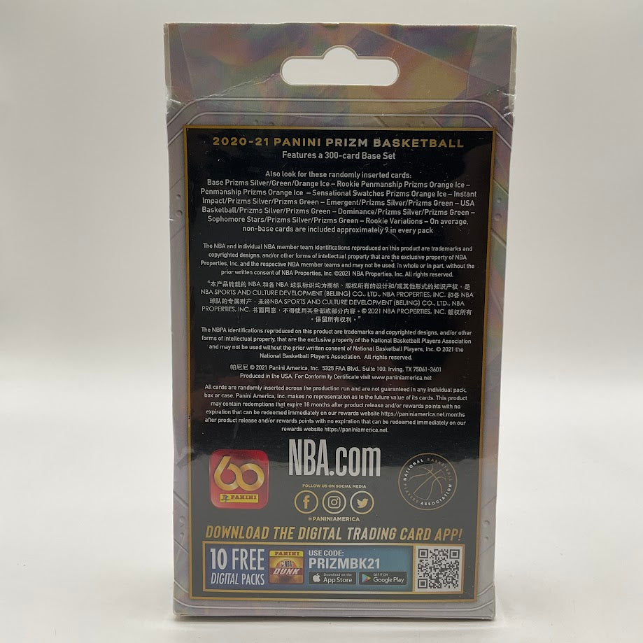 2020-21 Panini Prizm Basketball Hanger Box (Orange Ice Prizms) - Collector Store LLC