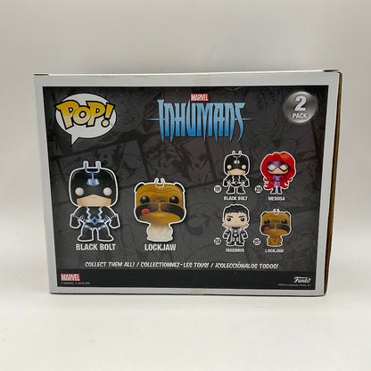 Black Bolt & Lockjaw Funko Pop! Marvel 2 Pack GITD PX Comic Con