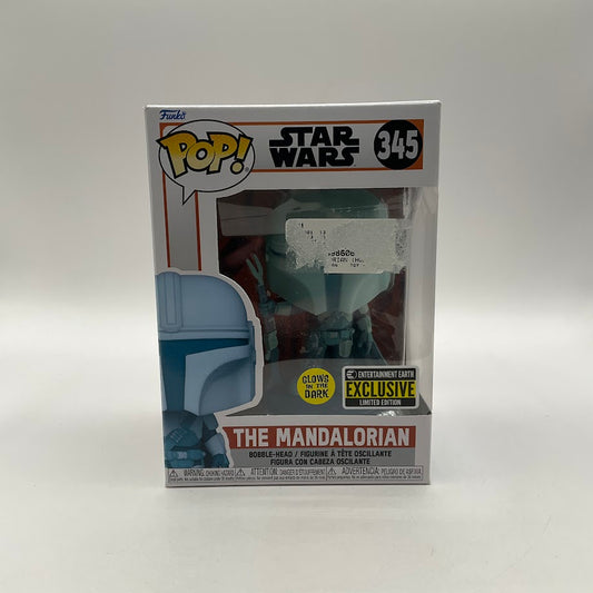The Mandalorian Funko Pop! Star Wars #345 GITD Entertainment Earth