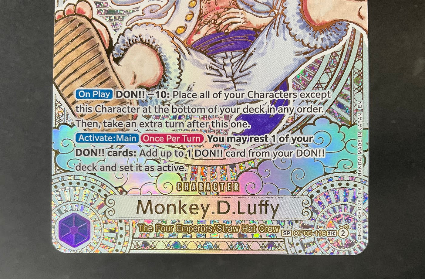 Monkey D Luffy One Piece Card Game OP11 3rd Anniversary Gold #119