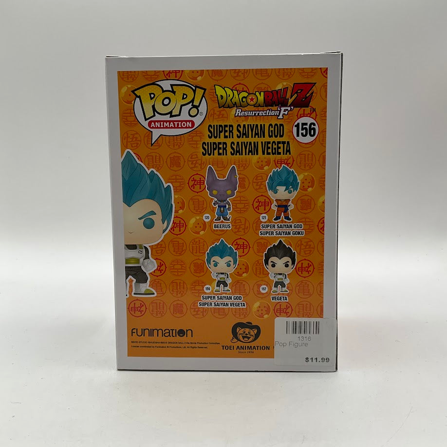 Super Saiyan God Super Saiyan Vegeta Funko Pop Dragon Ball Z Resurrection F #156
