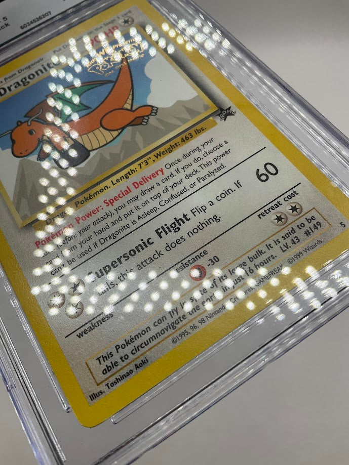 Dragonite Pokemon Mewtwo Strikes Back Black Star Promo #5 CGC 8