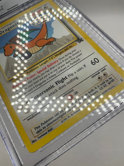 Dragonite Pokemon Mewtwo Strikes Back Black Star Promo #5 CGC 8