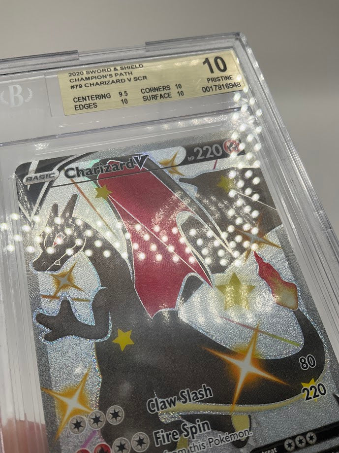 Charizard V Pokemon Champion's Path #79 Beckett 10 Pristine #2
