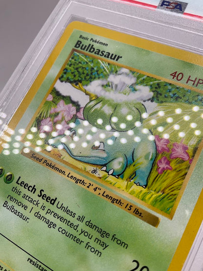 Bulbasaur Pokemon Base Set Shadowless #44 PSA 9