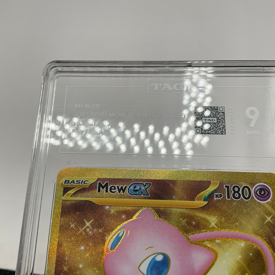 Mew ex Pokemon 151 Hyper Rare #205 TAG 9