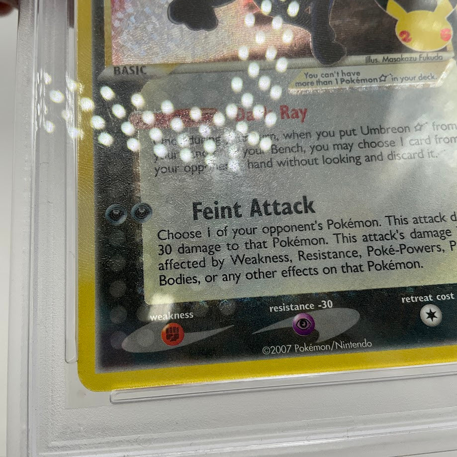 Umbreon Gold Star Pokemon Celebrations Classic Collection Pop Series 5 #17 PSA 9