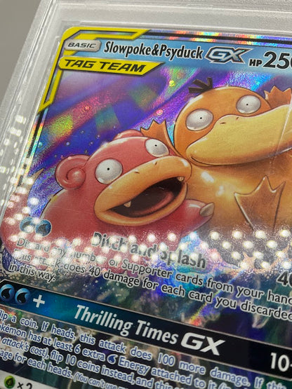 Slowpoke & Psyduck GX Pokemon Unified Minds #35 PSA 8