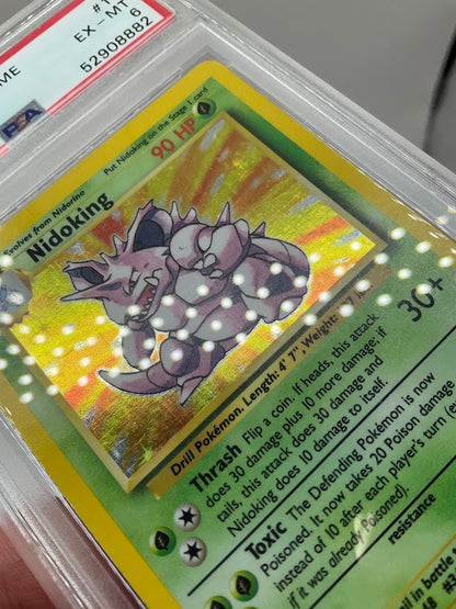 Nidoking Pokemon Base Set Holo #11 PSA 6