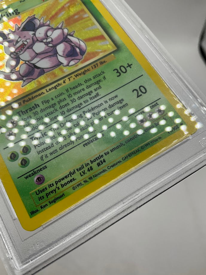 Nidoking Pokemon Base Set Holo #11 PSA 6