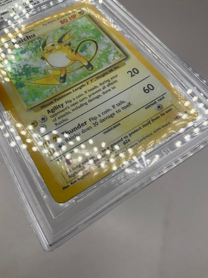 Raichu Pokemon Base Set Holo #14 Beckett 7