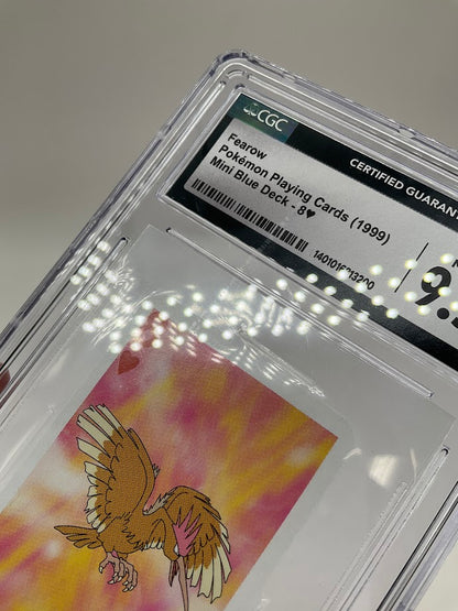 Fearow Pokemon Playing Cards Mini Blue Deck 8 of Hearts CGC 9.5