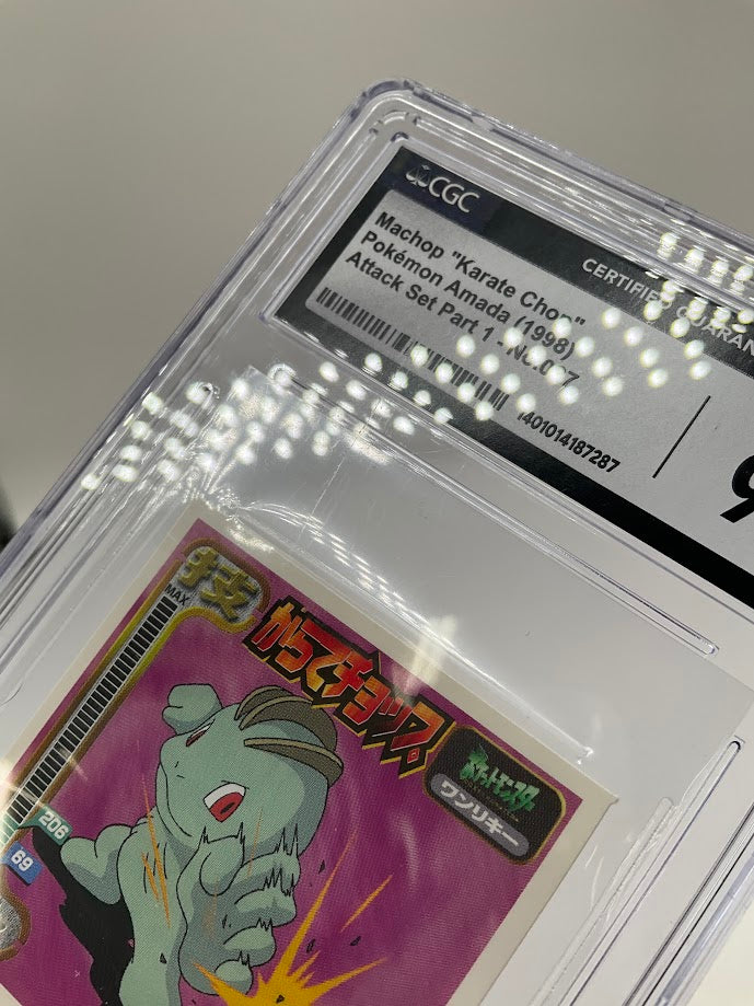 Machop "Karate Chop" Pokemon Amada Attack Set Part 1 #027 CGC 9