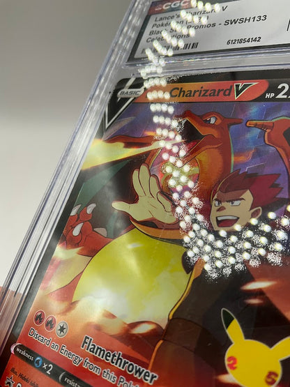 Lance's Charizard V Pokemon Celebrations Black Star Promo #SWSH133 CGC 10