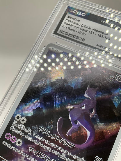 Mewtwo Pokemon 151 Art Rare Holo Japanese #183 CGC 9