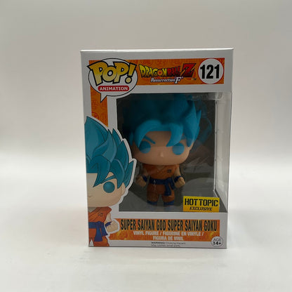 Super Saiyan God Super Saiyan Goku Funko Pop! DBZ Resurrection F #121 Hot Topic