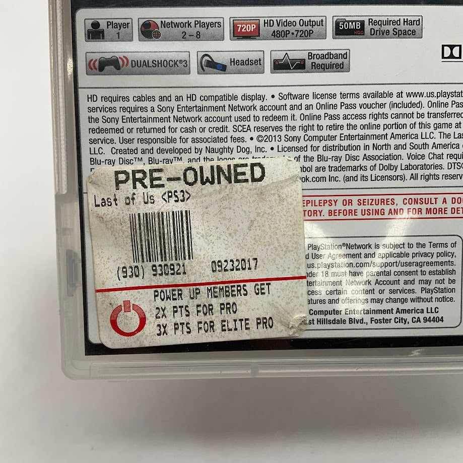 The Last of Us Playstation 3 Used