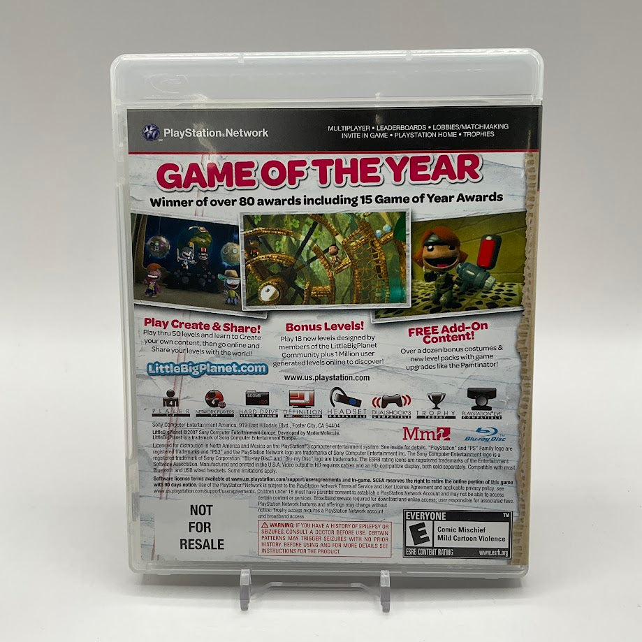 Little Big Planet [Game Of The Year Not For Resale] Playstation 3 Used