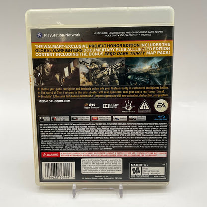 Medal of Honor Warfighter [Project Honor Edition] Playstation 3 Used