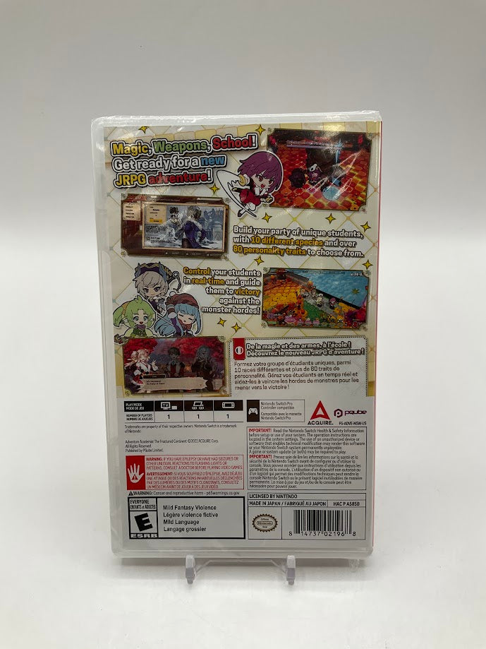 Adventure Academia: The Fractured Continent Nintendo Switch Sealed