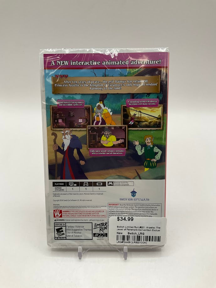 Arzette: The Jewel of Faramore Nintendo Switch Sealed