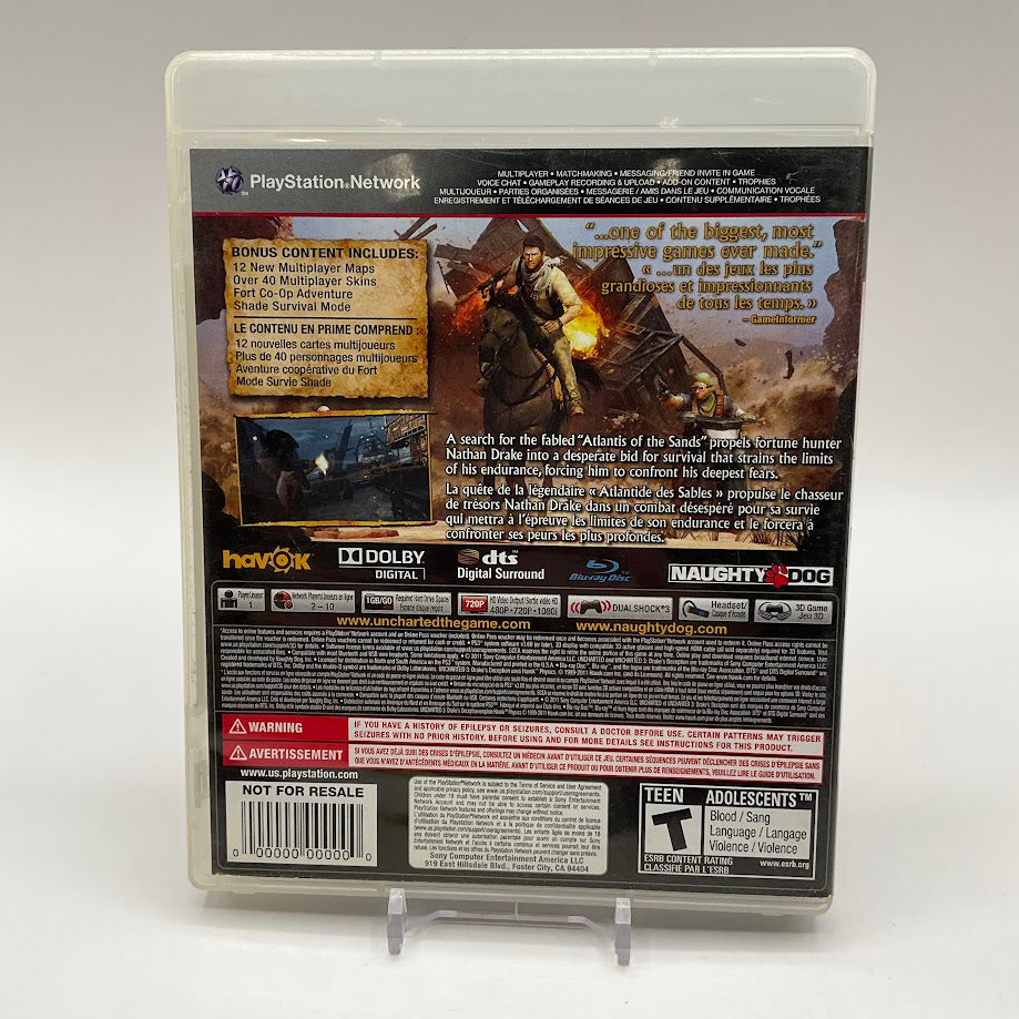 Uncharted 3 Drake's Deception [GOTY Not For Resale] Playstation 3 Used