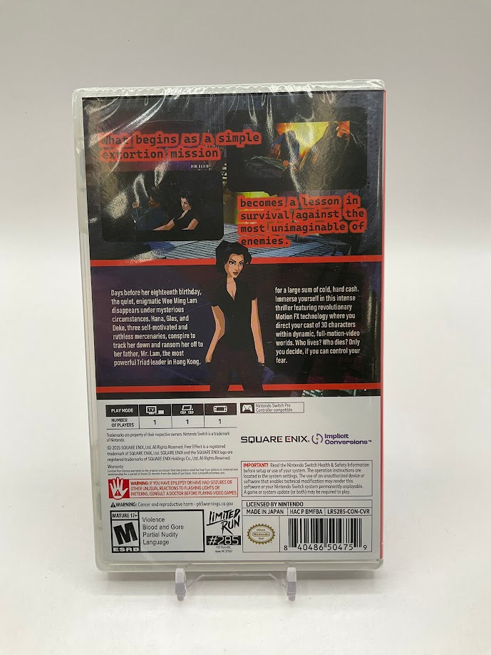 Fear Effect [10th Anniversary] Nintendo Switch Sealed