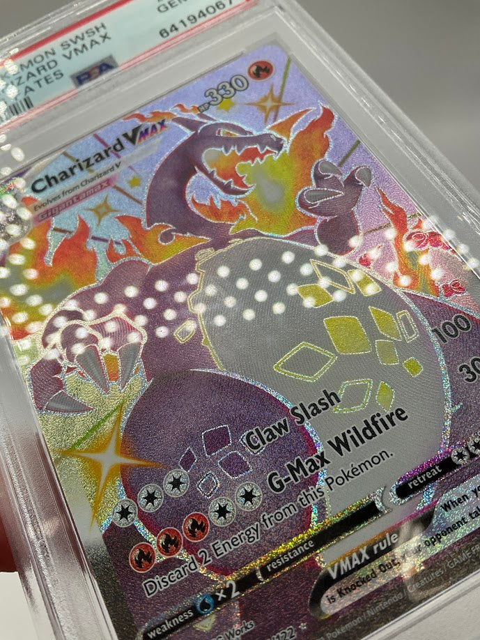 Charizard VMAX Pokemon Shining Fates Full Art #SV107 PSA 10