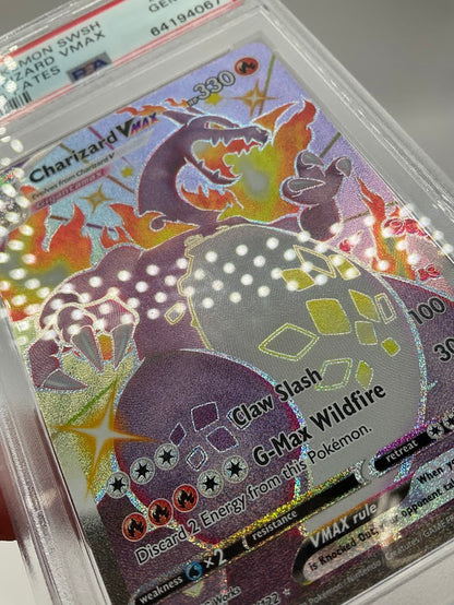 Charizard VMAX Pokemon Shining Fates Full Art #SV107 PSA 10