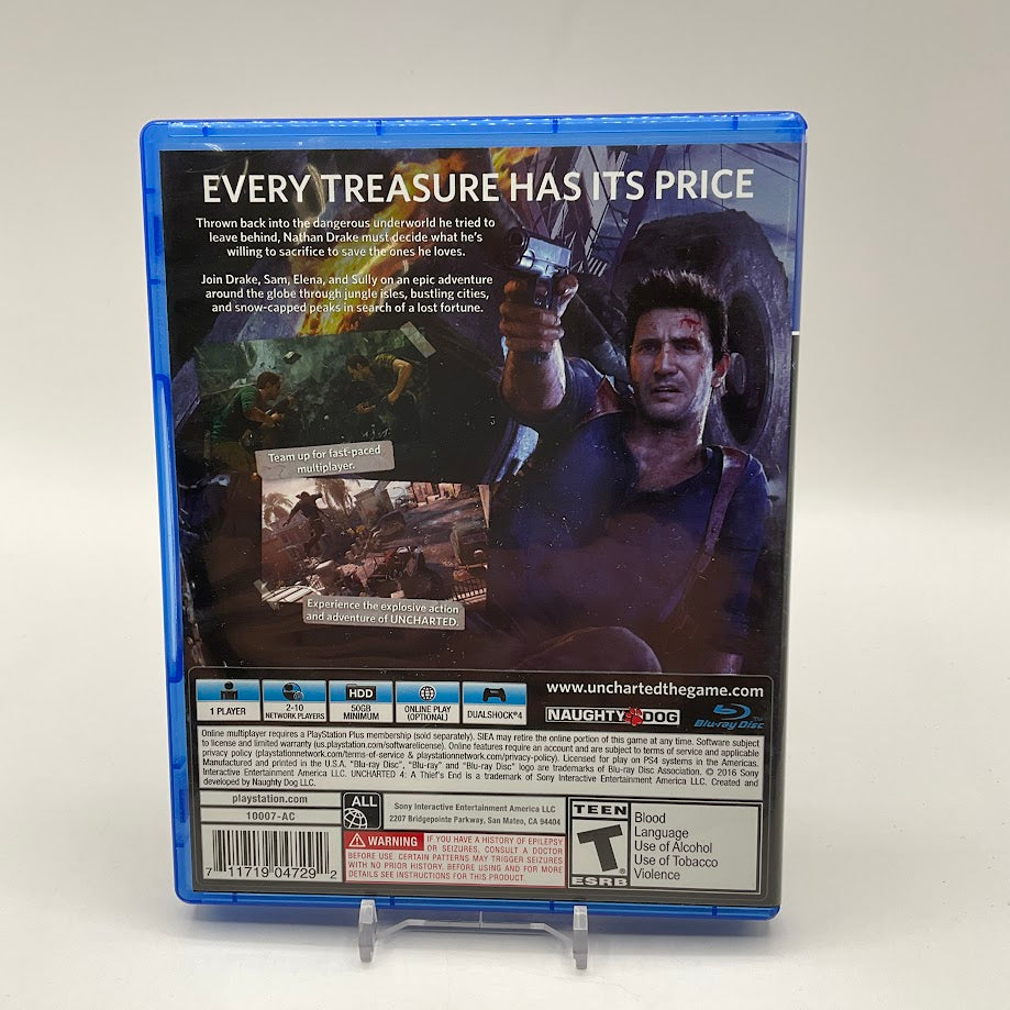 Uncharted 4 A Thief's End Playstation 4 Used #1、Collector Store LLC - VG、kayou