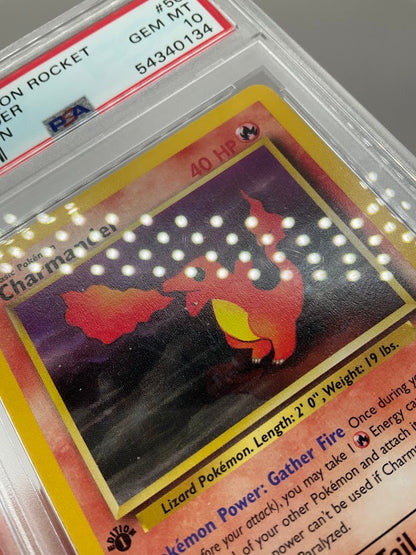 Charmander Pokemon Team Rocket 1st Edition #50 PSA 10