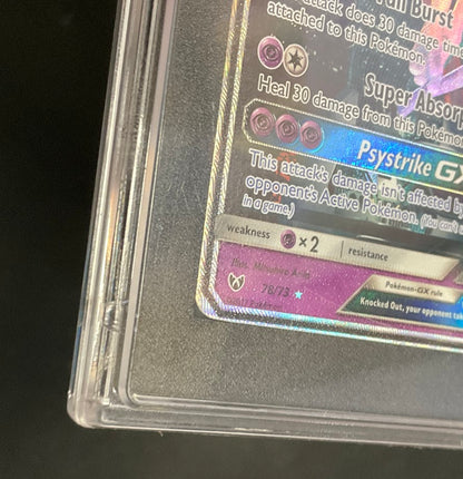 Mewtwo Pokemon Shining Legends Secret Rare #78 SGC 7