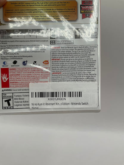 Ni No Kuni II: Revenant Kingdom Nintendo Switch Sealed