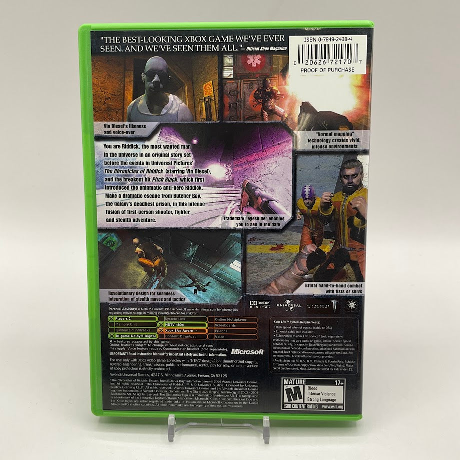 Chronicles of Riddick: Escape from Butcher Bay Xbox Used