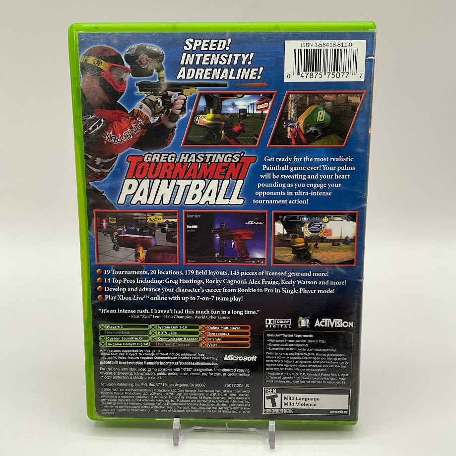 Greg Hastings Tournament Paintball Xbox Used