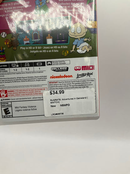 Rugrats: Adventures In Gameland Nintendo Switch Sealed