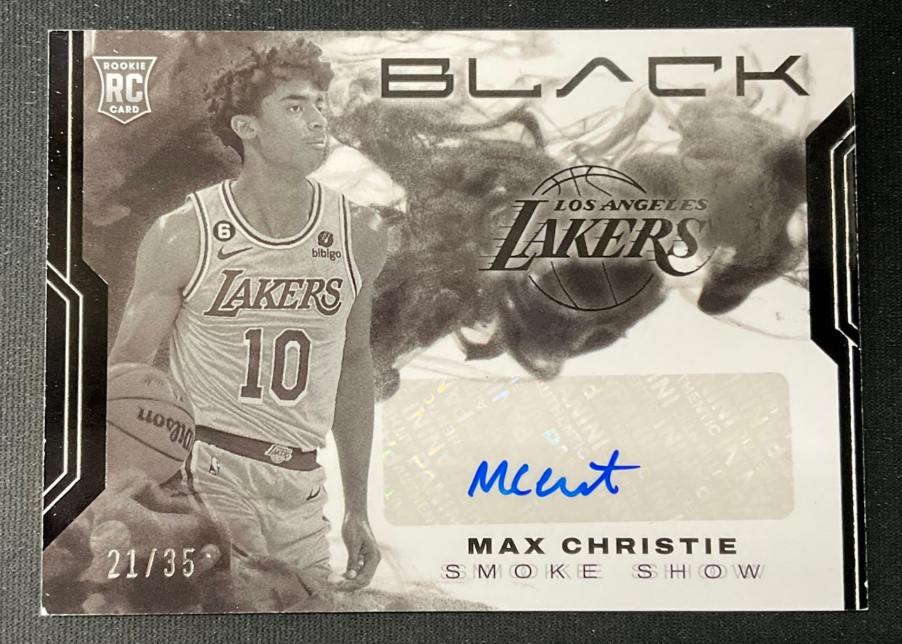 Max Christie 2022-23 Panini Black RC Auto 21/35 #SSS-MAX
