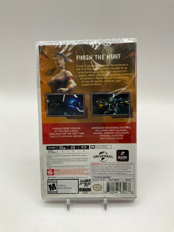 Turok 3 : Shadow Of Oblivion Nintendo Switch Sealed