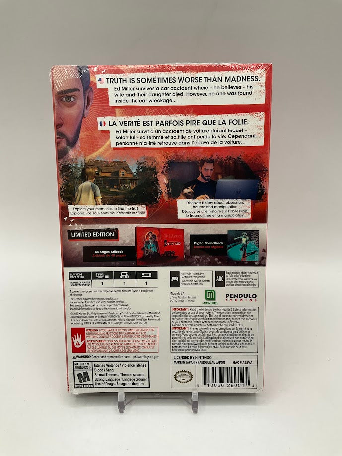 Alfred Hitchcock Vertigo: Limited Edition Nintendo Switch Sealed