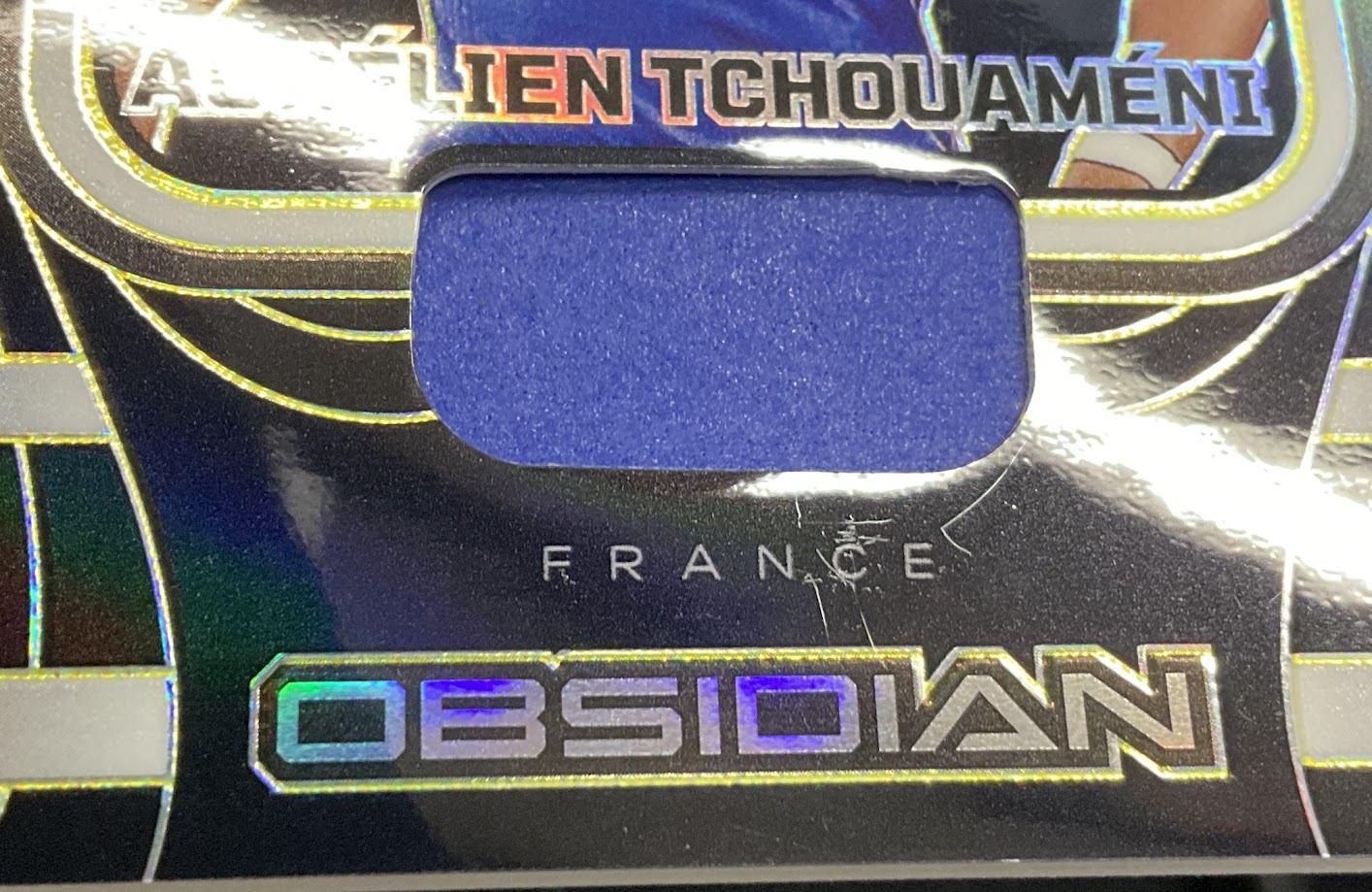 Aurelien Tchouameni 2023-24 Panini Obsidian Swatch 09/10 #AM-AT