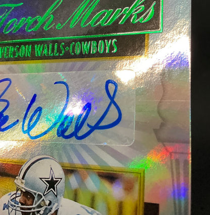 Everson Walls 2019 Panini Passing the Torch Green Holo Auto 05/10 #TM-EW