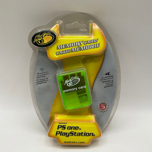 Mad Catz Memory Card [Clear Green] Playstation Sealed