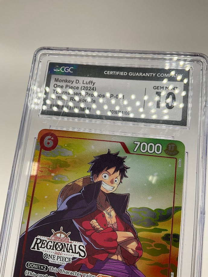 Monkey D Luffy One Piece Card Game Tournament Promo Offline Regionals CGC 10