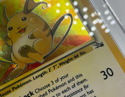 Raichu Pokemon Fossil Holo #14 PSA 7