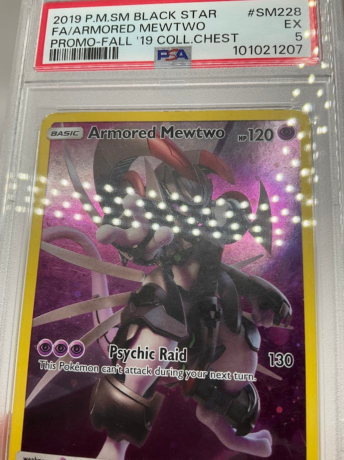 Armored Mewtwo Pokemon Fall 2019 Collector's Chest Promo Full Art #SM228 PSA 5、Collector Store LLC Gaming、kayou