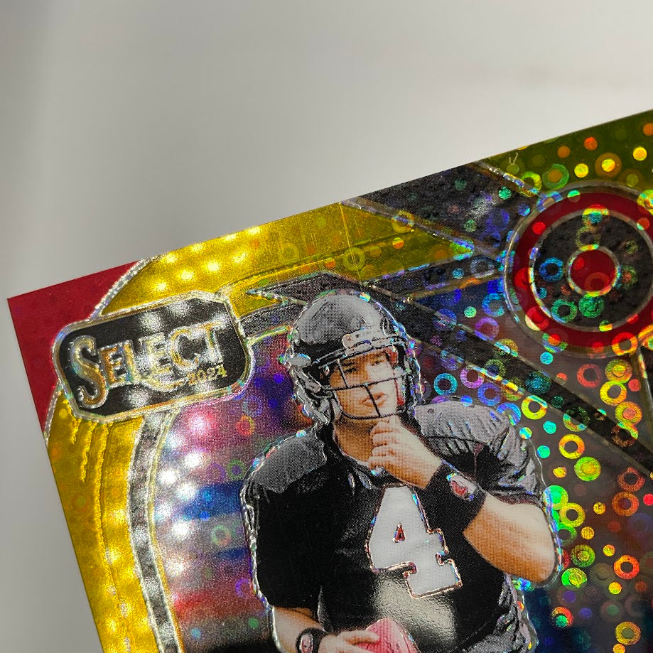 Brett Favre 2024 Panini Select Gold No Huddle Prizm Jersey Number 4/10 #211