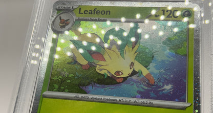 Leafeon Pokemon Prismatic Evolutions Tech Sticker Collection #170 PSA 10